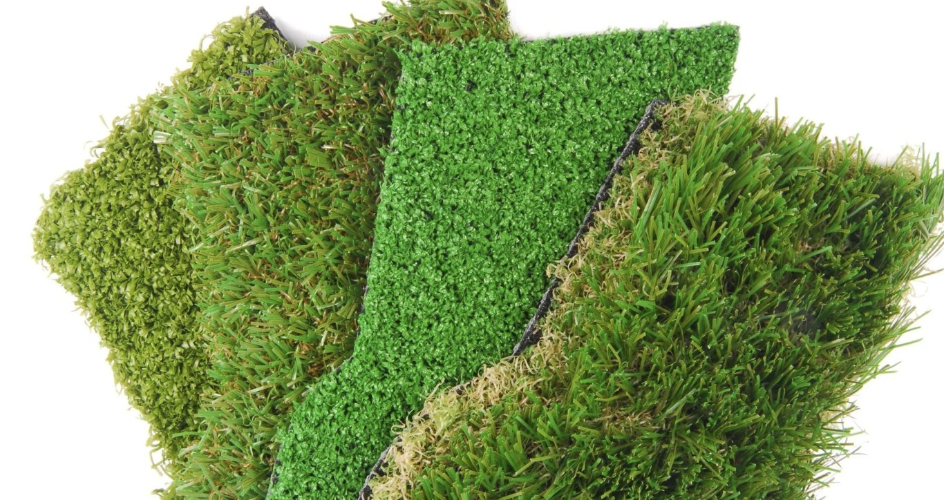 Variety of turf samples for paver and turf combination projects